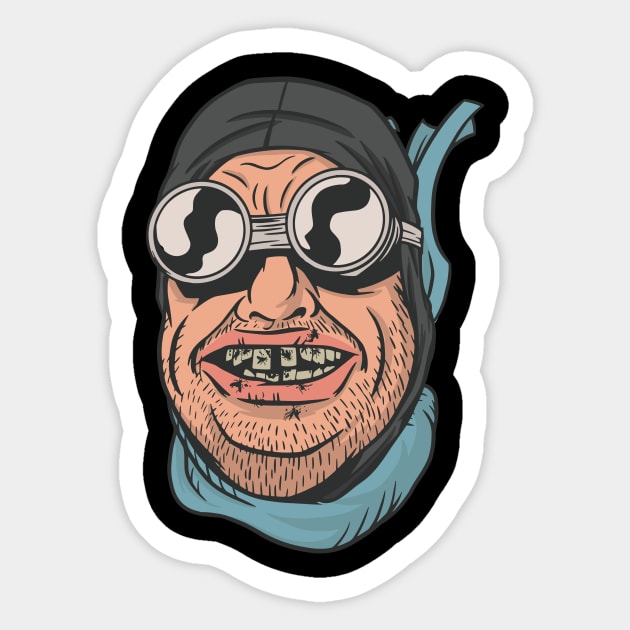 funny biker Sticker by pmeekukkuk